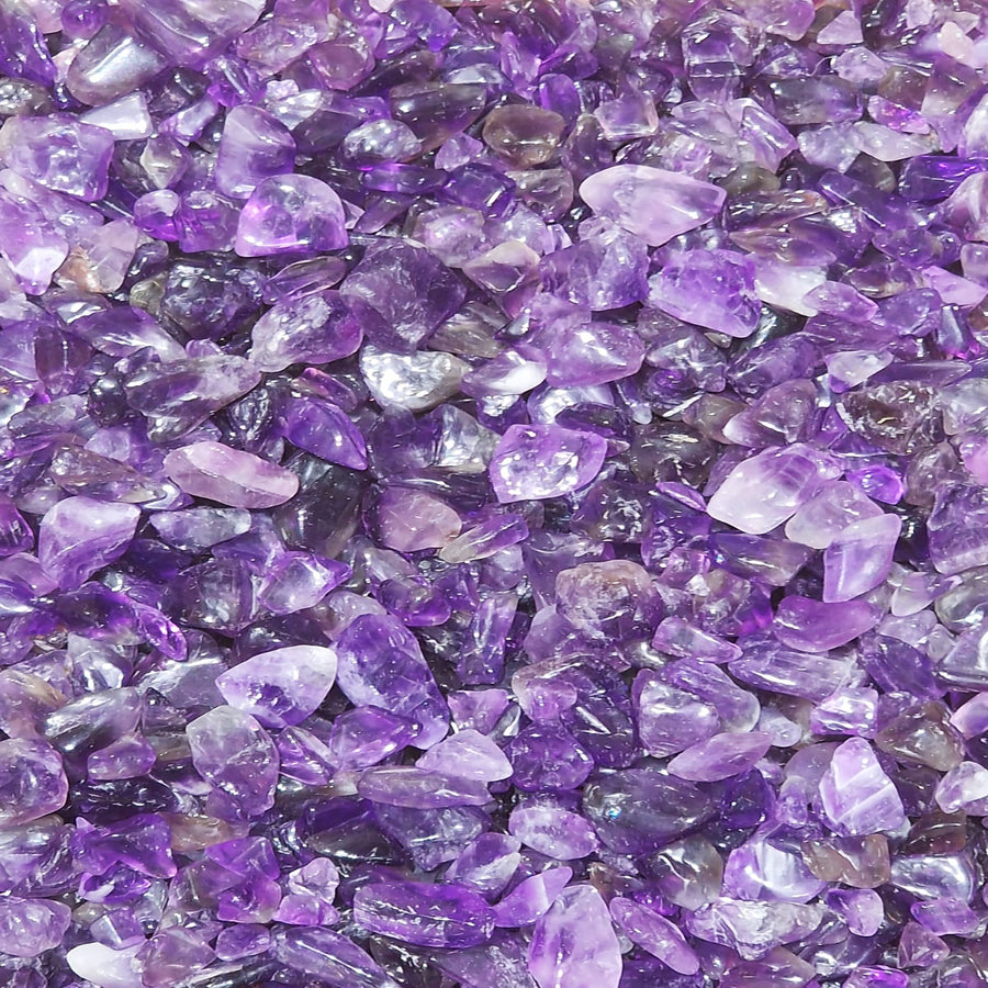 Amethyst Mini Gem Chip Tumble Stones: Tiny but Mighty Vibes – polished tumble stone for crystal healing and meditation