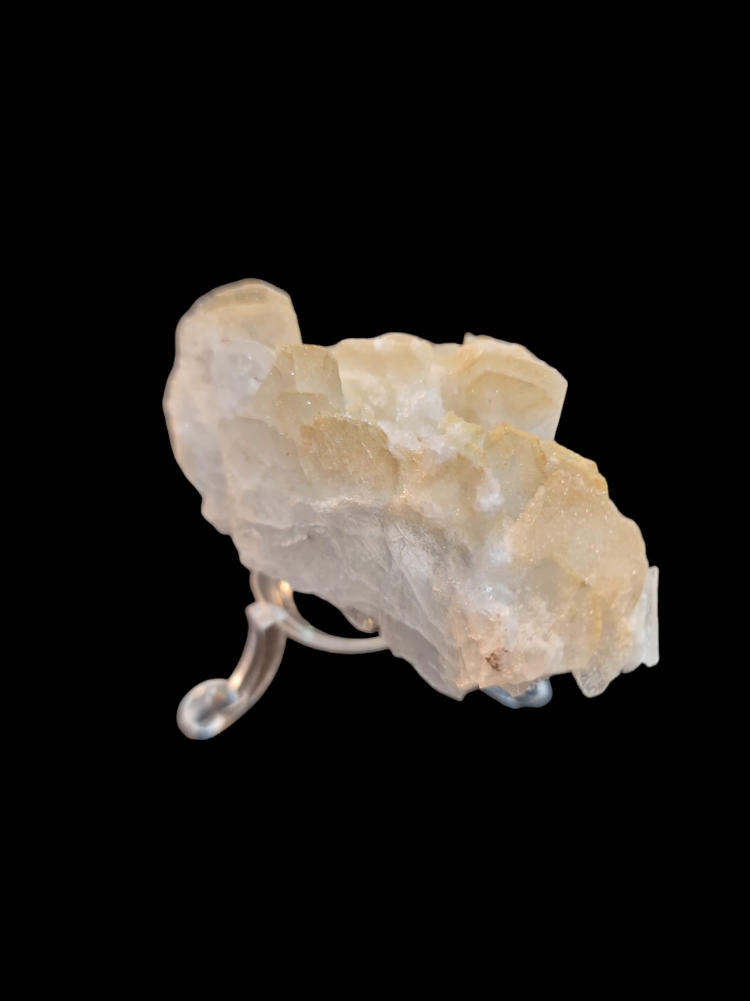 Golden White Celestine/Celestite Mineral Specimen Cluster