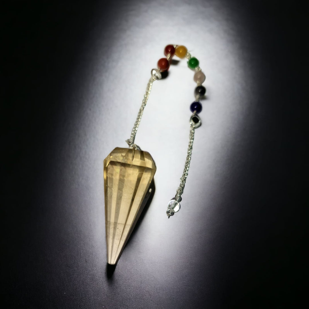 Faceted Natural Citrine Citrine Pendulum
