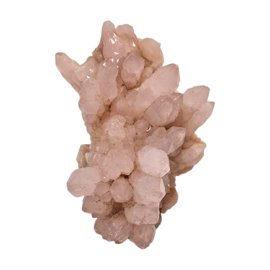 GeoFossils Rose Quartz Cluster, a crystal for love, healing, and emotional balance.