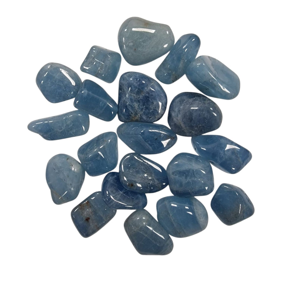 Aquamarine Tumble Stone – AA Grade – polished tumble stone for crystal healing and meditation