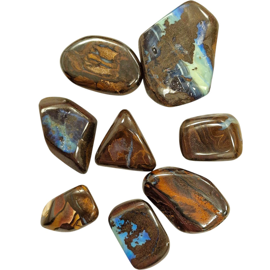 Boulder Opal Tumble Stone – polished tumble stone for crystal healing and meditation
