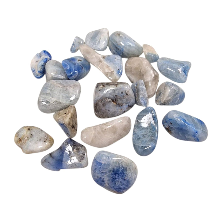 GeoFossils polished Afghanite crystal showing vivid blue hues and natural patterns
