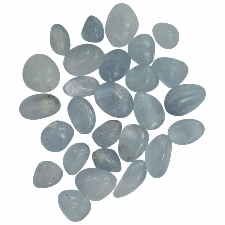 Celestite Tumble Stone Small – polished tumble stone for crystal healing and meditation