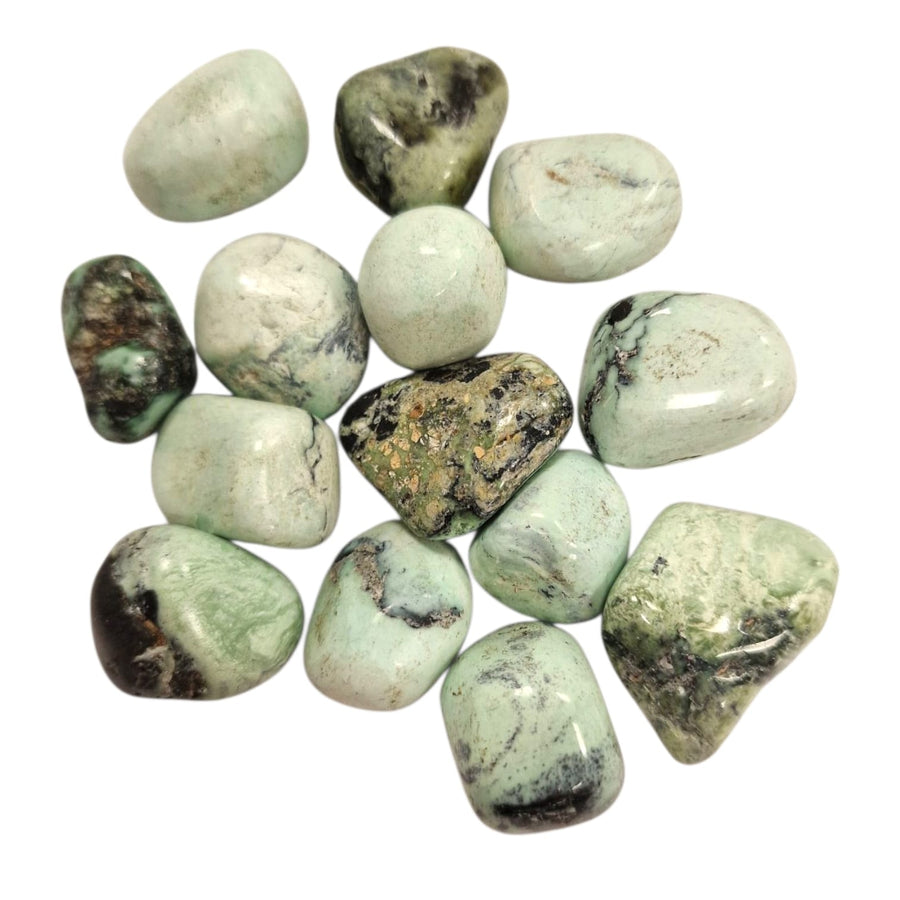 Variscite Tumble Stone – Crystal of Inner Peace, Heart Healing and Spiritual Encouragement – polished tumble stone for crystal healing and meditation