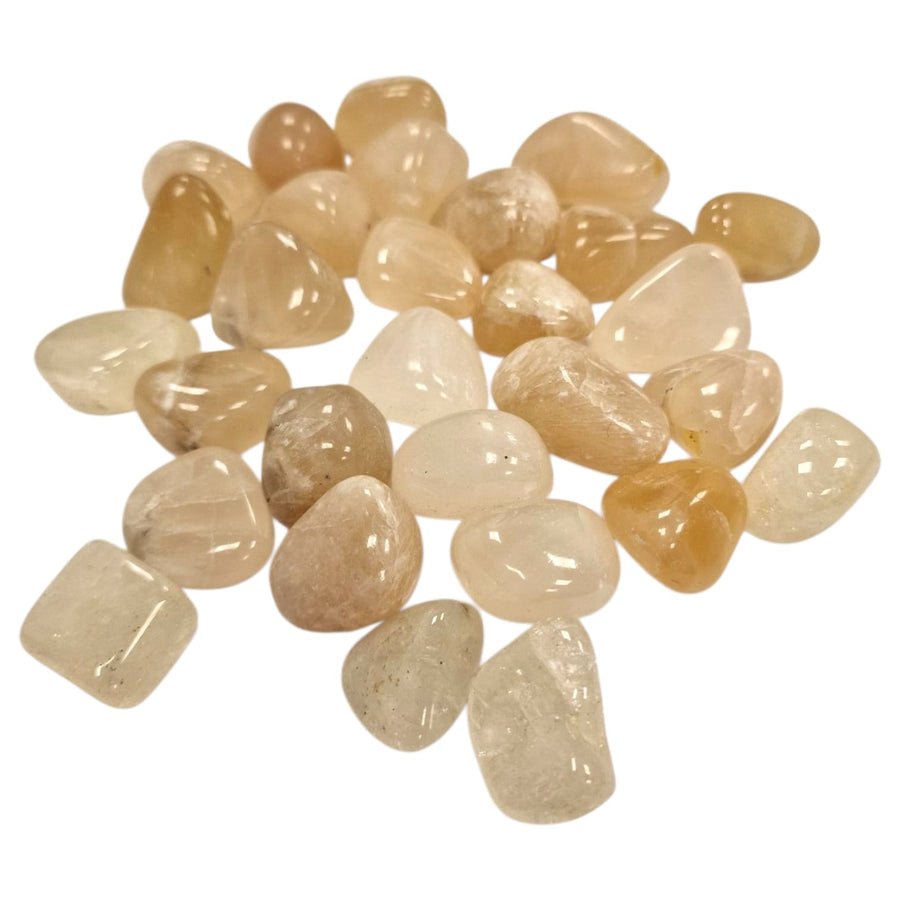 Witherite Tumble Stone – Rare Barium Mineral for Spiritual Structure, Grounded Light and Energy Realignment – polished tumble stone for crystal healing and meditation