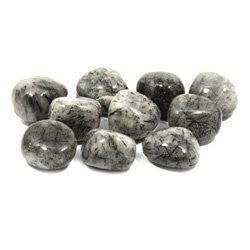 Tourmalinated Quartz Tumble Stone 20 Pack – polished tumble stone for crystal healing and meditation