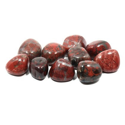 Poppy Jasper Tumble Stone (20-25mm) 20 Pack – polished tumble stone for crystal healing and meditation