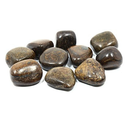 Bronzite Tumble Stone – Earthy Brown Crystal for Confidence, Stability & Grounded Strength – polished tumble stone for crystal healing and meditation