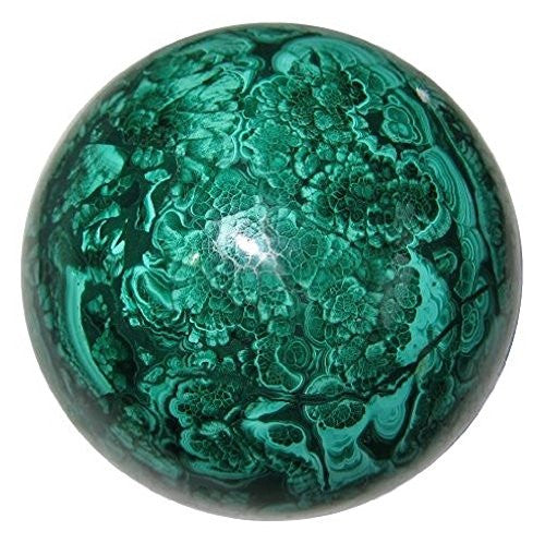 Malachite Crystal Ball - Sphere in Genuine crystal - 70mm diameter