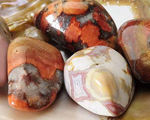 Fossilised Jasper Tumble Stone – polished tumble stone for crystal healing and meditation
