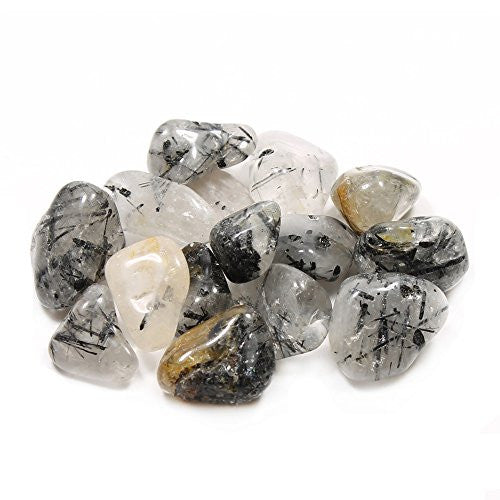 Tourmalinated Quartz Polished Tumble Stone – polished tumble stone for crystal healing and meditation