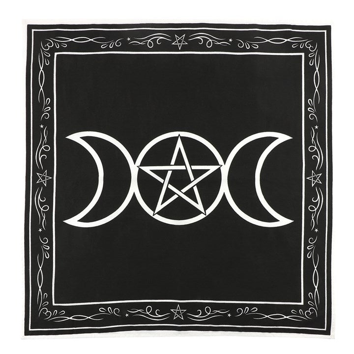 Triple Moon & Pentagram Altar Cloth