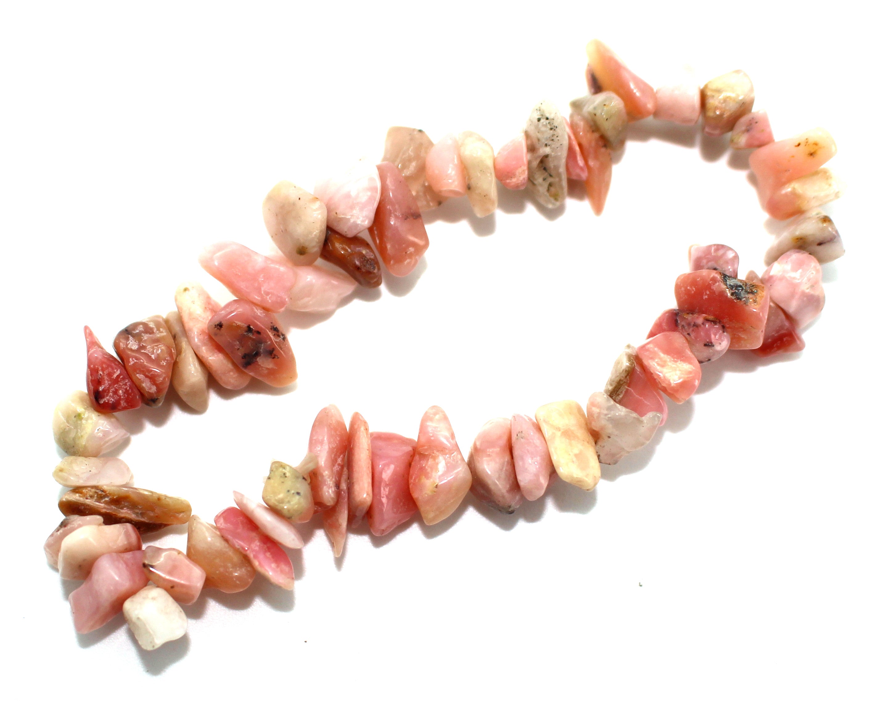 Rose Pink Peruvian Andean Opal Gemchip Bracelet