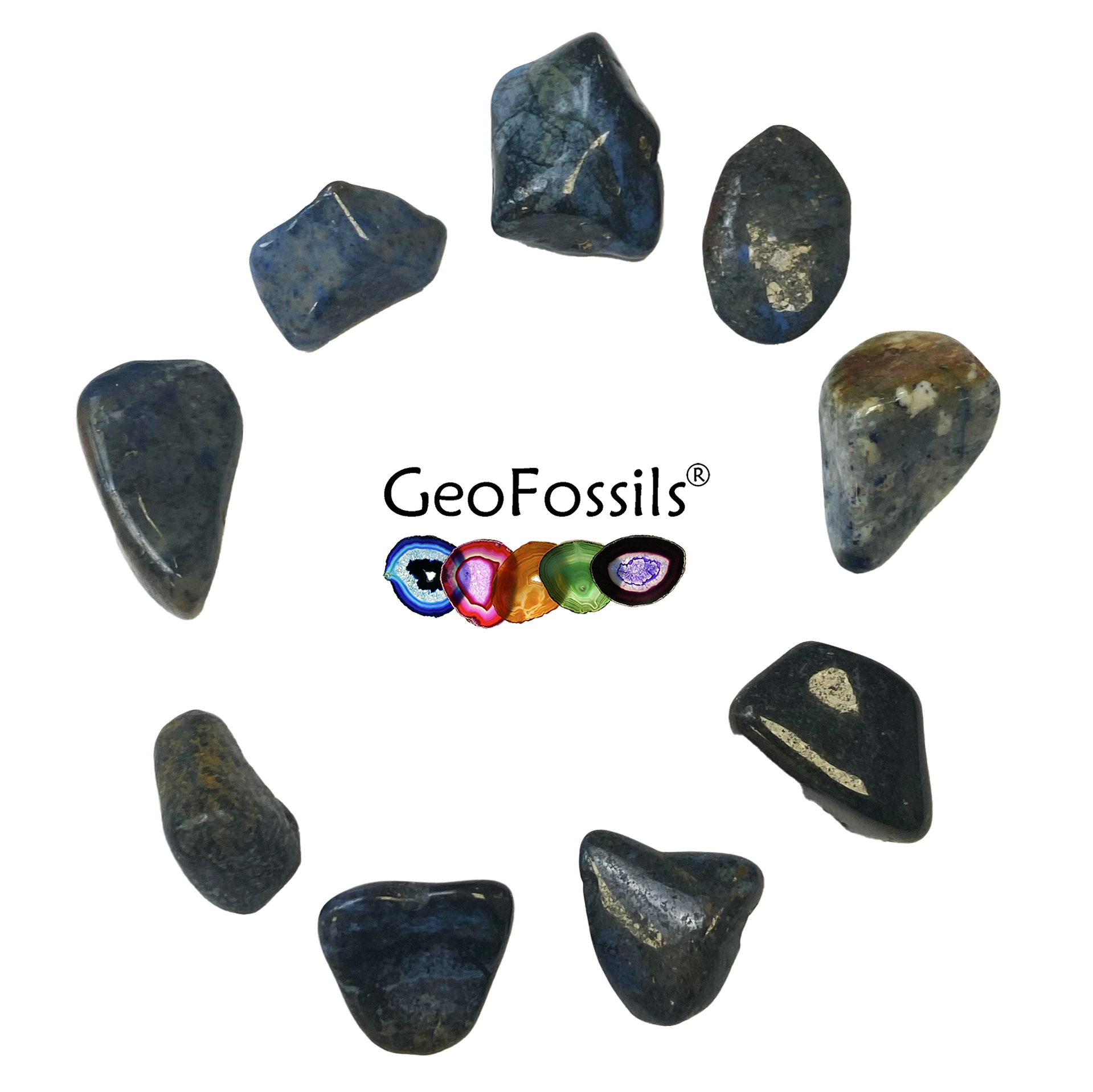 Dumortierite Geofossils Polished Tumble Stone Healing Crystals