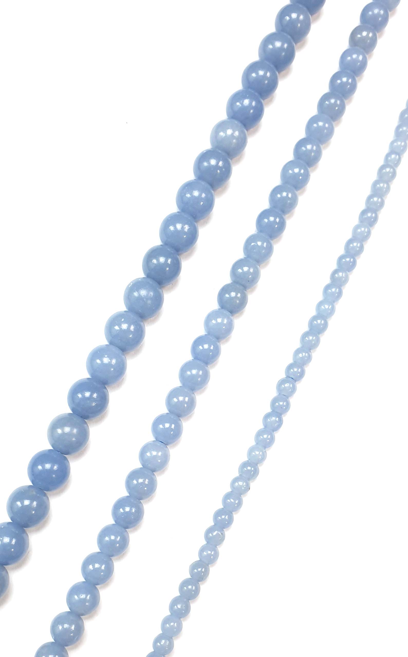 GeoFossils Angelite Beads Blue Communication Crystal