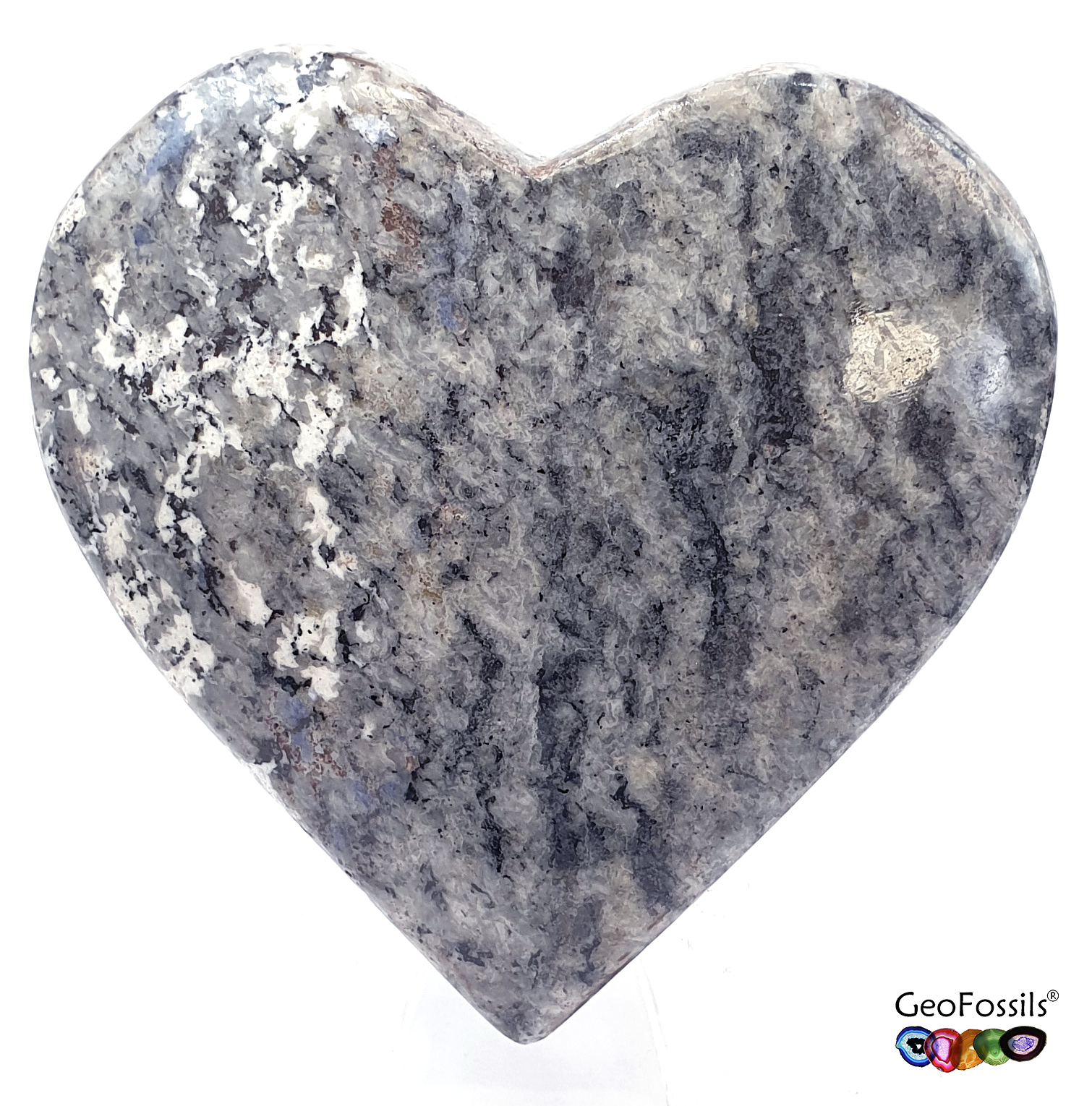 GeoFossils Sapphire in Feldspar Heart 