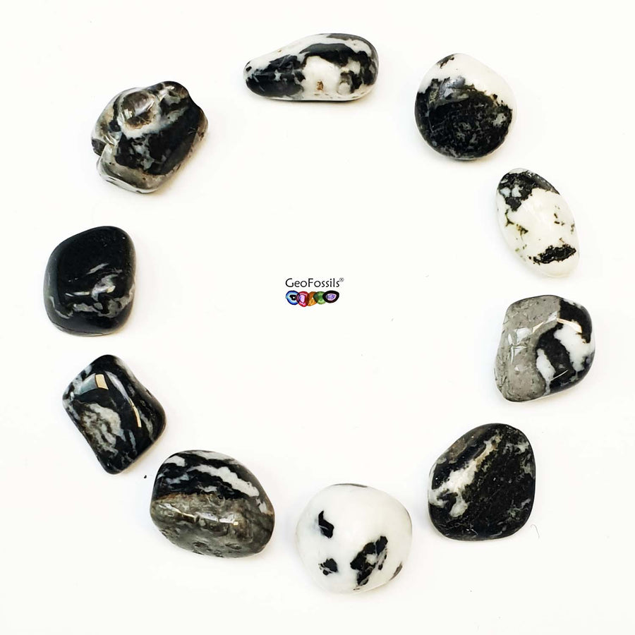 Zebra Jasper Tumble Stones – Grounding Healing Crystals for Balance and Motivation – polished tumble stone for crystal healing and meditation