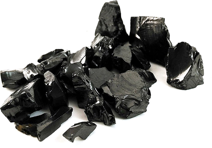 Raw Elite Shungite crystal, approx. 25g, for Root Chakra grounding and EMF protection
