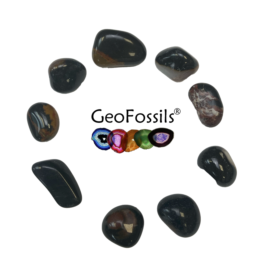 Black Onyx Tumble Stone – Crystal for Strength, Stability & Grounded Confidence – polished tumble stone for crystal healing and meditation