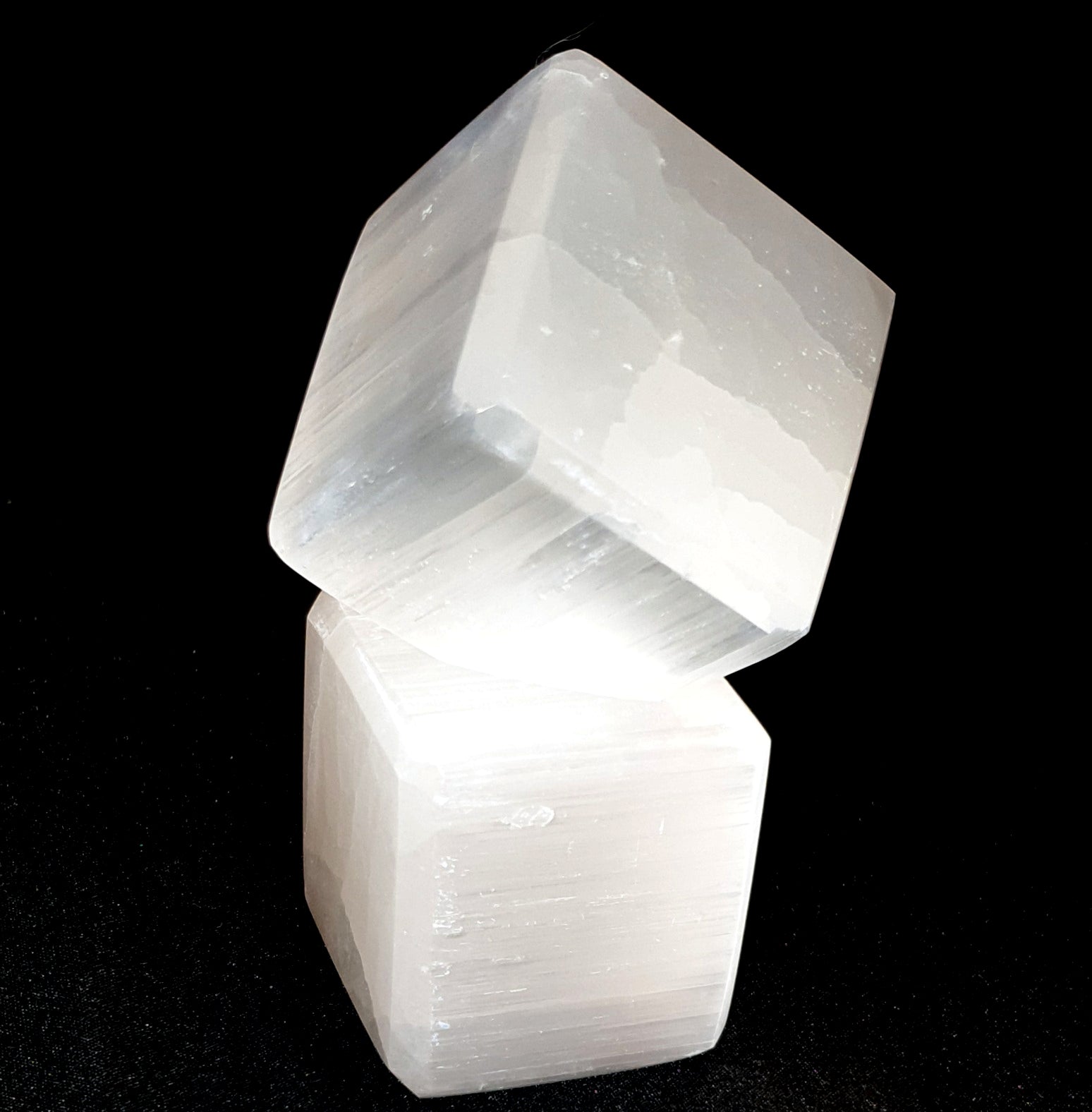 Luna Energy Infused Floating Selenite Cube 45mm