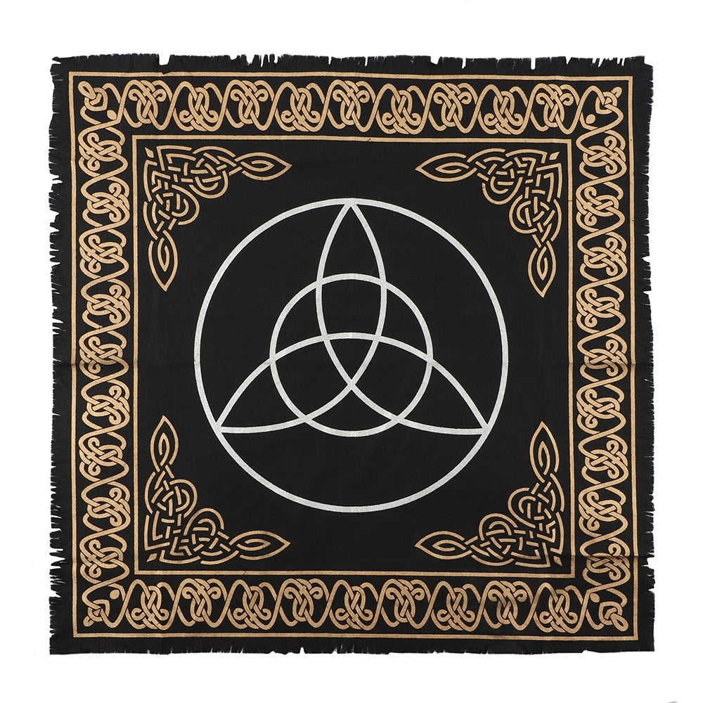 Black Gold Triquetra Altar Cloth