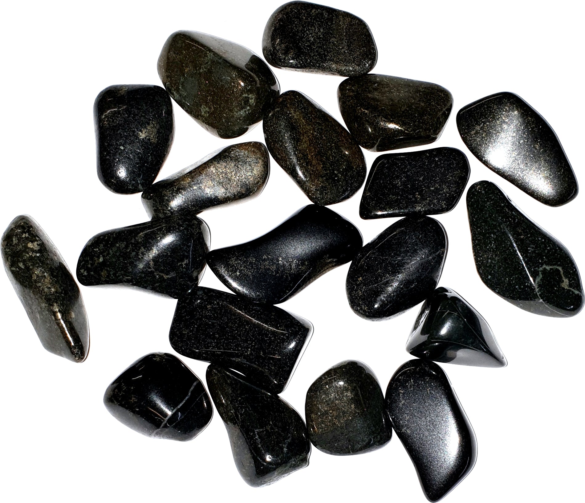 Black Jade Polished Healing Crystal Tumble Stone