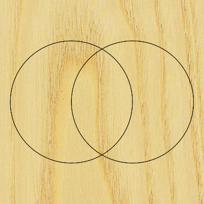 Sacred Geometry Wooden Crystal Grid Plate - Vesica Piscis