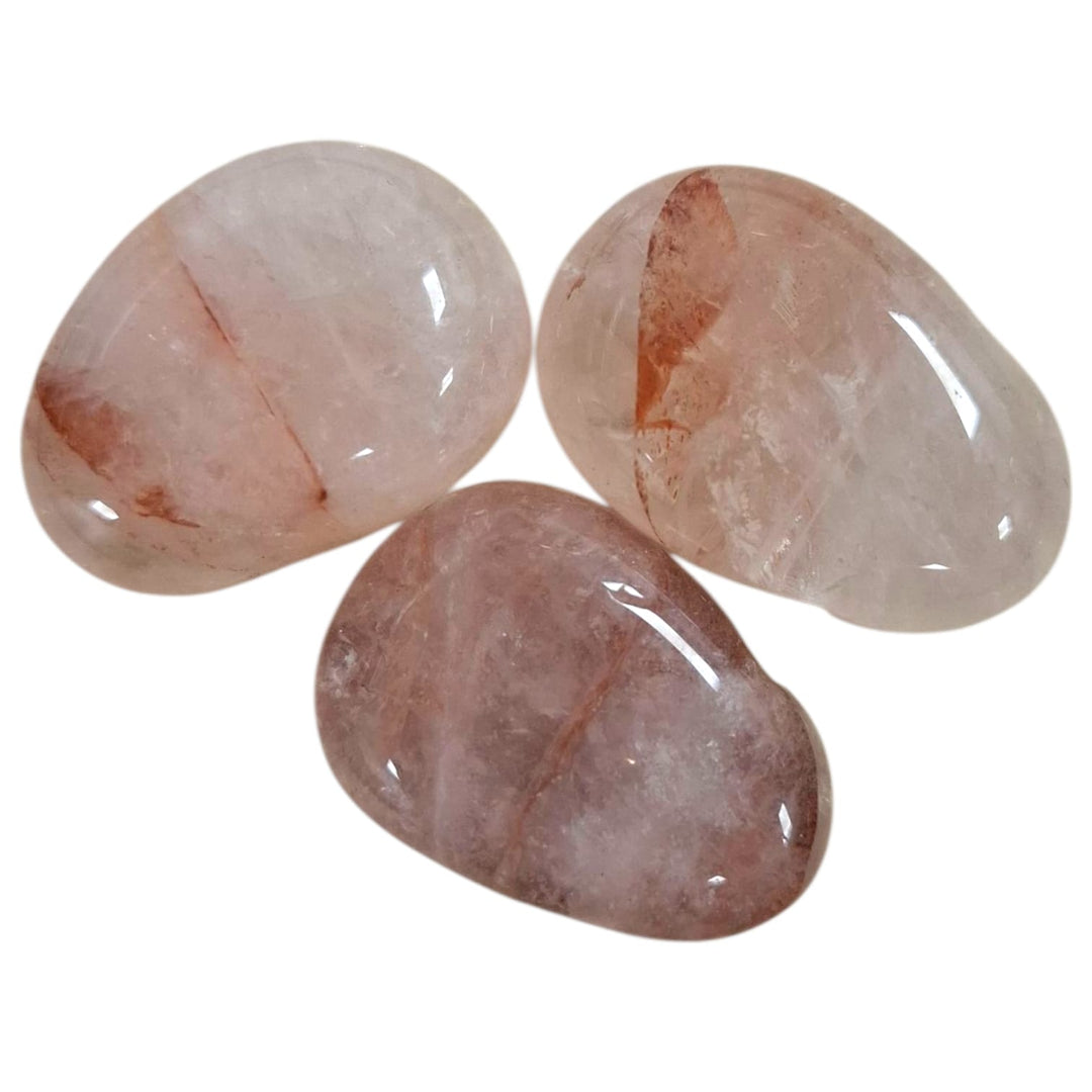 Agnitite drilled tumble stone pendant on black cord – fiery Quartz with Hematite for spiritual awakening and grounding