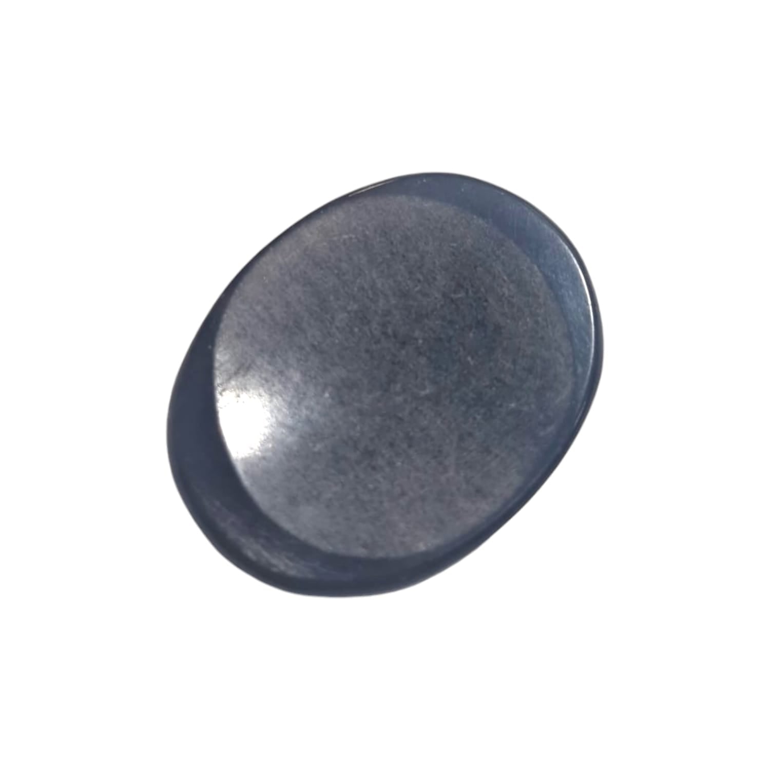 GeoFossils Angelite Worry Stone – smooth, oval-shaped, pale blue stone for calmness and spiritual connection, ideal for Throat and Third Eye Chakras, and associated with the Water and Air elements.