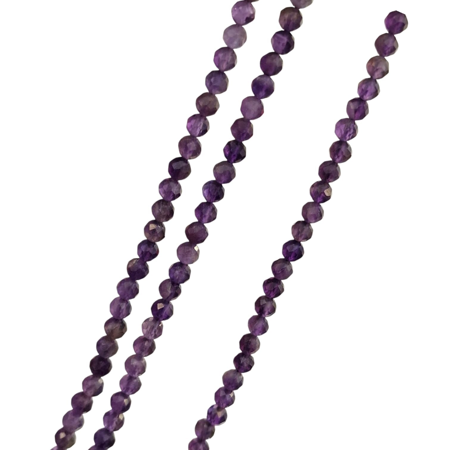 3mm Faceted Amethyst Beads – Natural Purple Gemstone Beads for Jewellery Making
