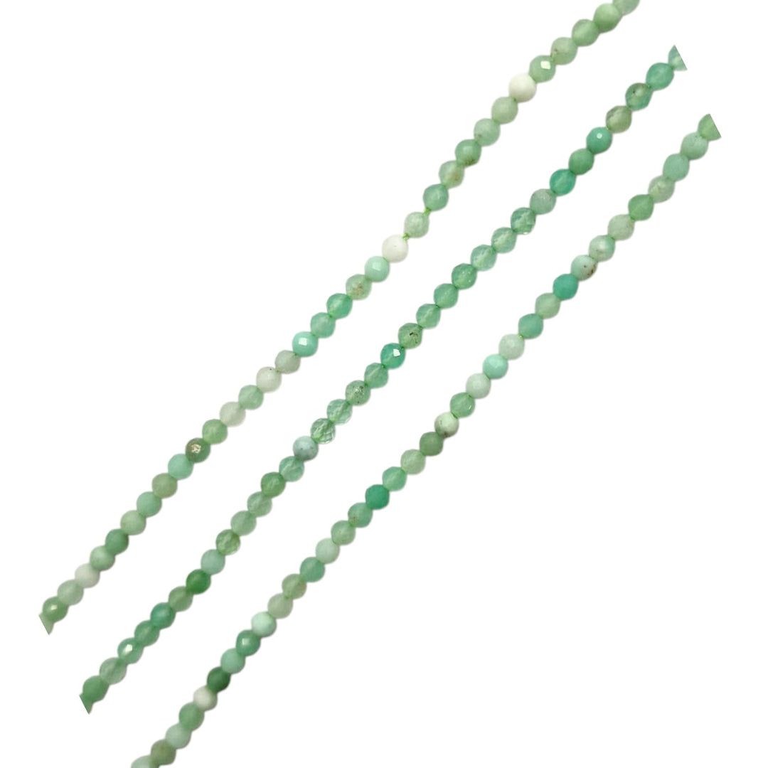 3mm Faceted Chrysoprase Beads – Natural Green Gemstone Beads for Jewellery Making

