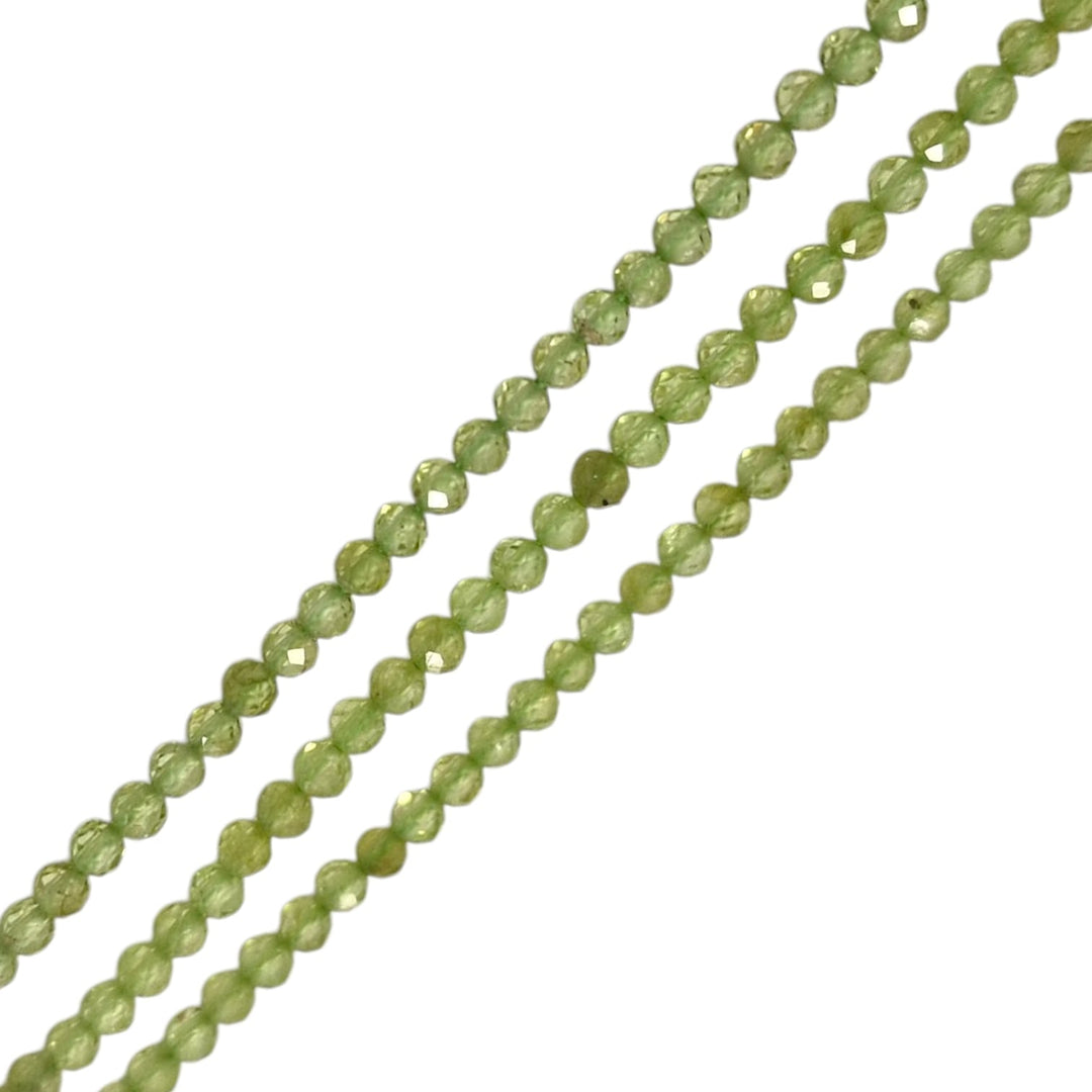 3mm Faceted Peridot Beads – Natural Green Gemstone Beads for Jewellery Making