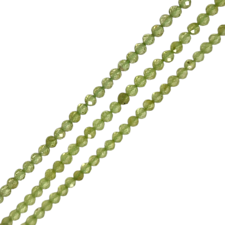 3mm Faceted Peridot Beads – Natural Green Gemstone Beads for Jewellery Making