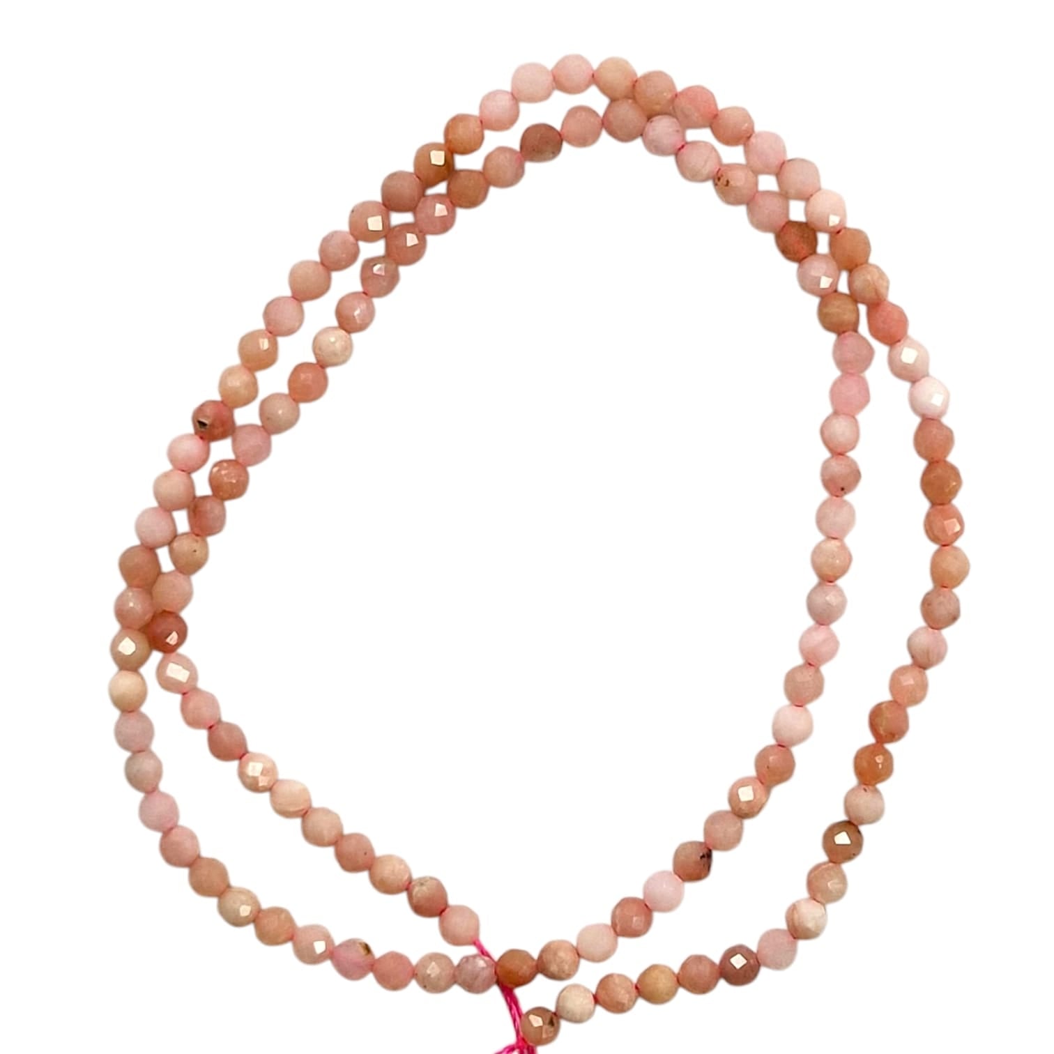 3mm and 4mm Faceted Pink Opal Beads – Natural Soft Pink Gemstone Beads for Jewellery Making