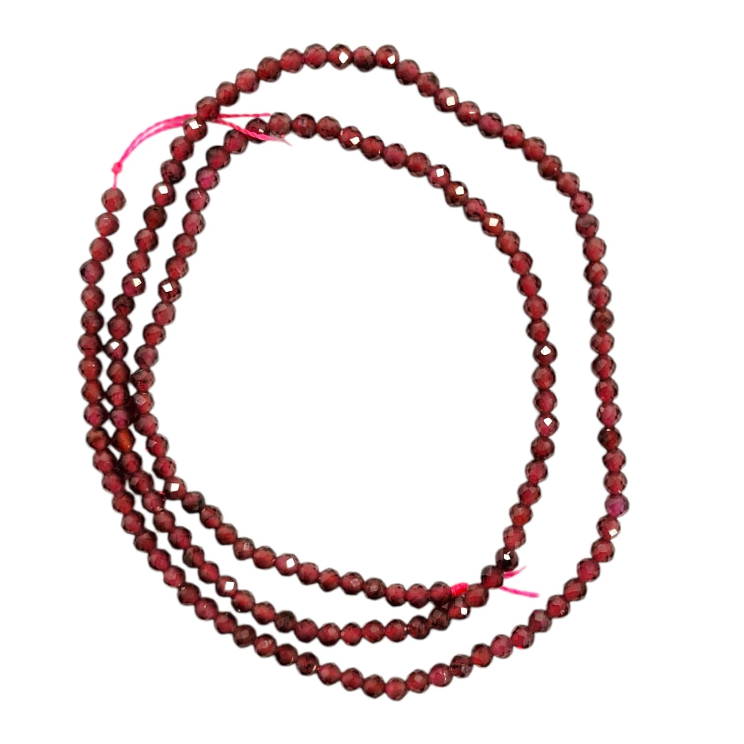 3mm Faceted Red Garnet Beads – Natural Deep Red Gemstone Beads for Jewellery Making