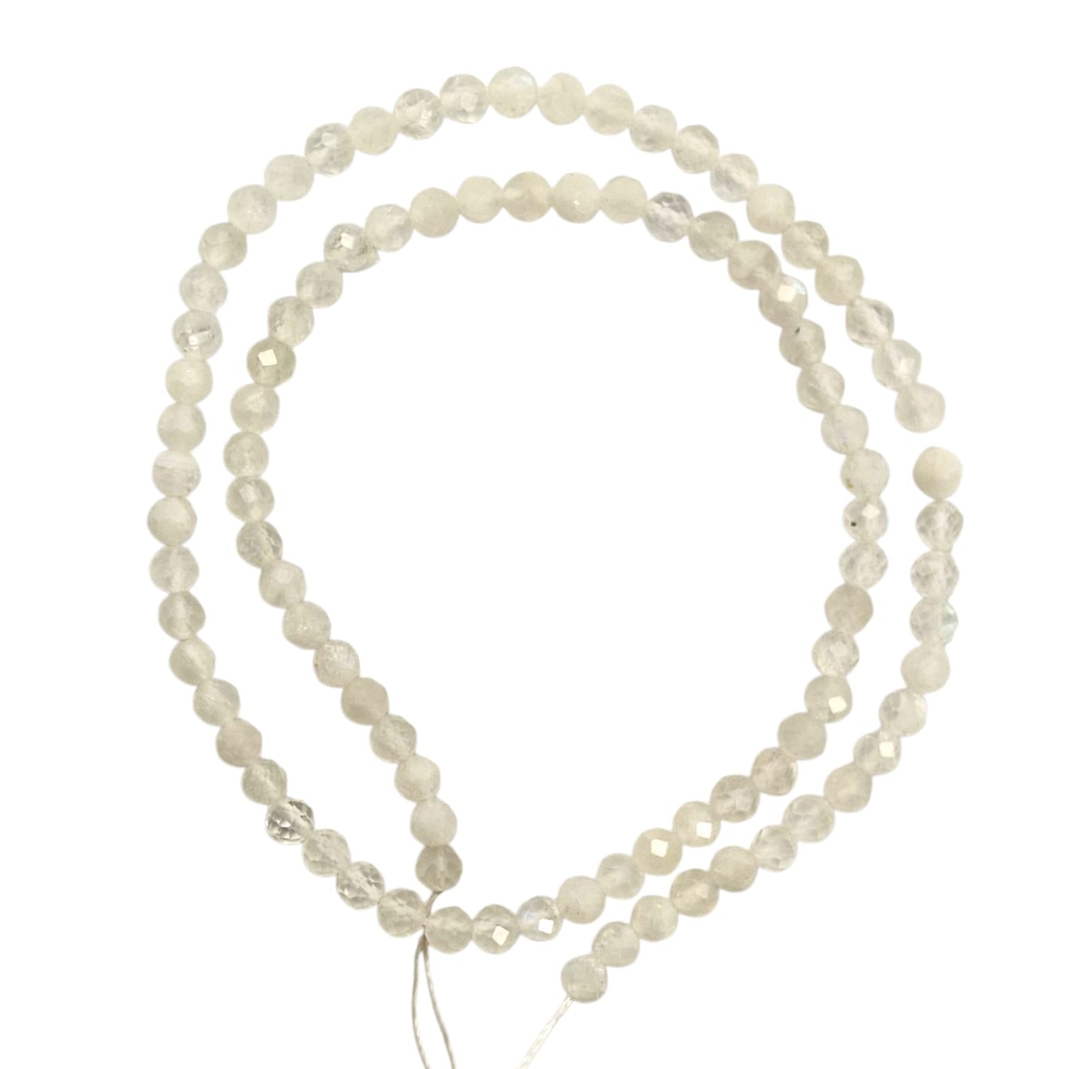4mm Faceted Rainbow Moonstone Beads – Natural Iridescent Gemstone Beads for Jewellery Making
