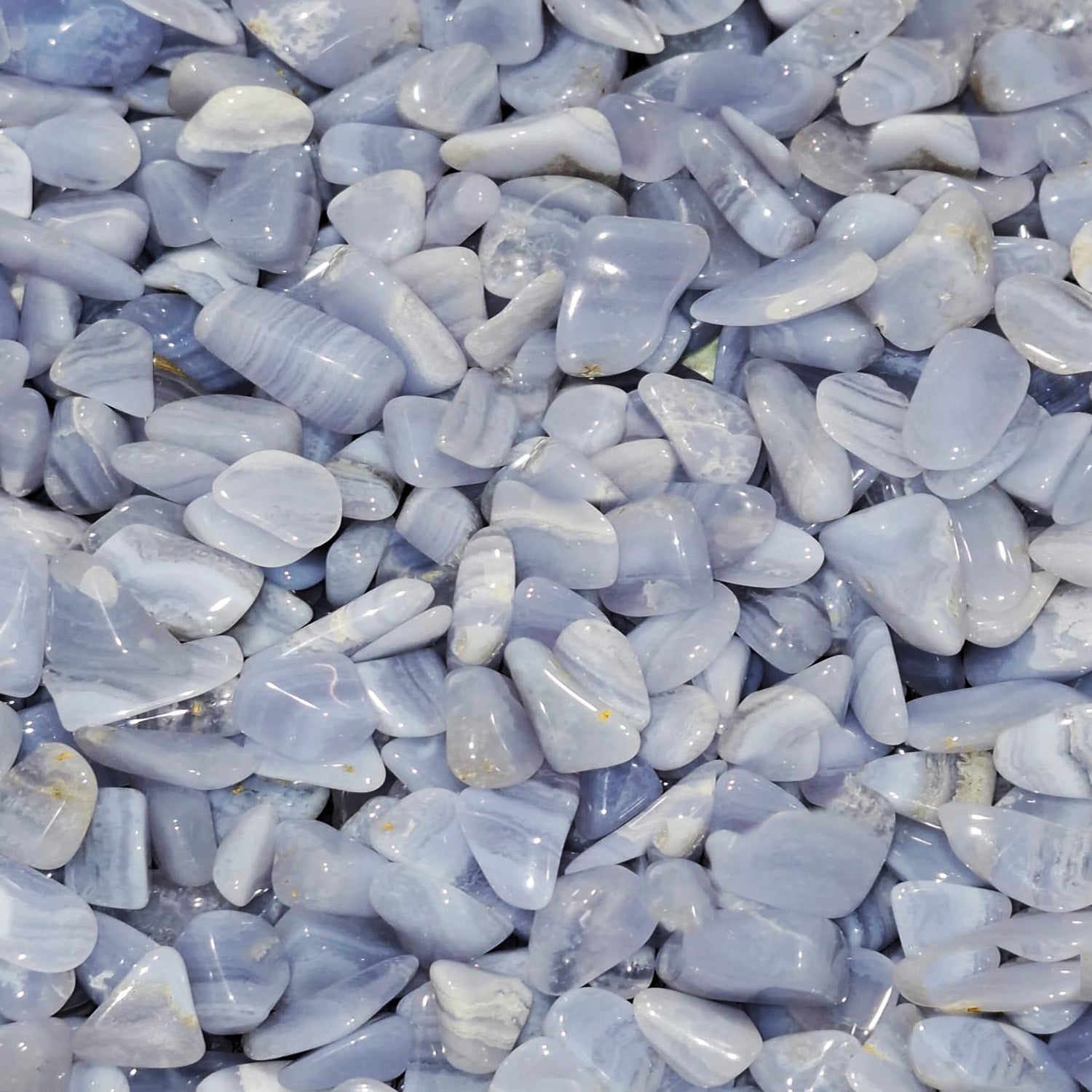 GeoFossils Blue Lace Agate Mini Gem Chip – Your Chill-Out and Speak-Up Stone