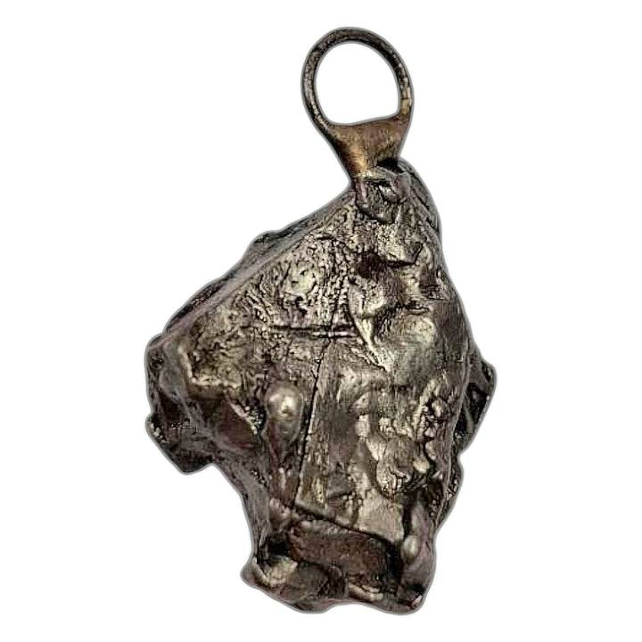 Campo del Cielo meteorite pendant set in hallmarked sterling silver – cosmic energy and grounding crystal necklace with optional sterling chain