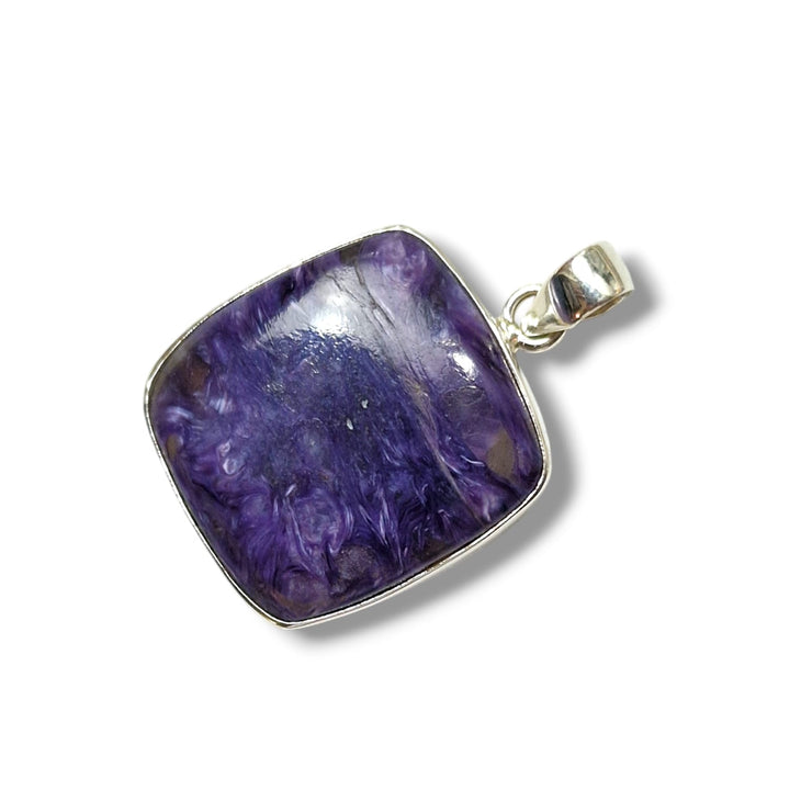 Charoite Sterling Silver Pendant – Embrace Transformation and Inner Strength