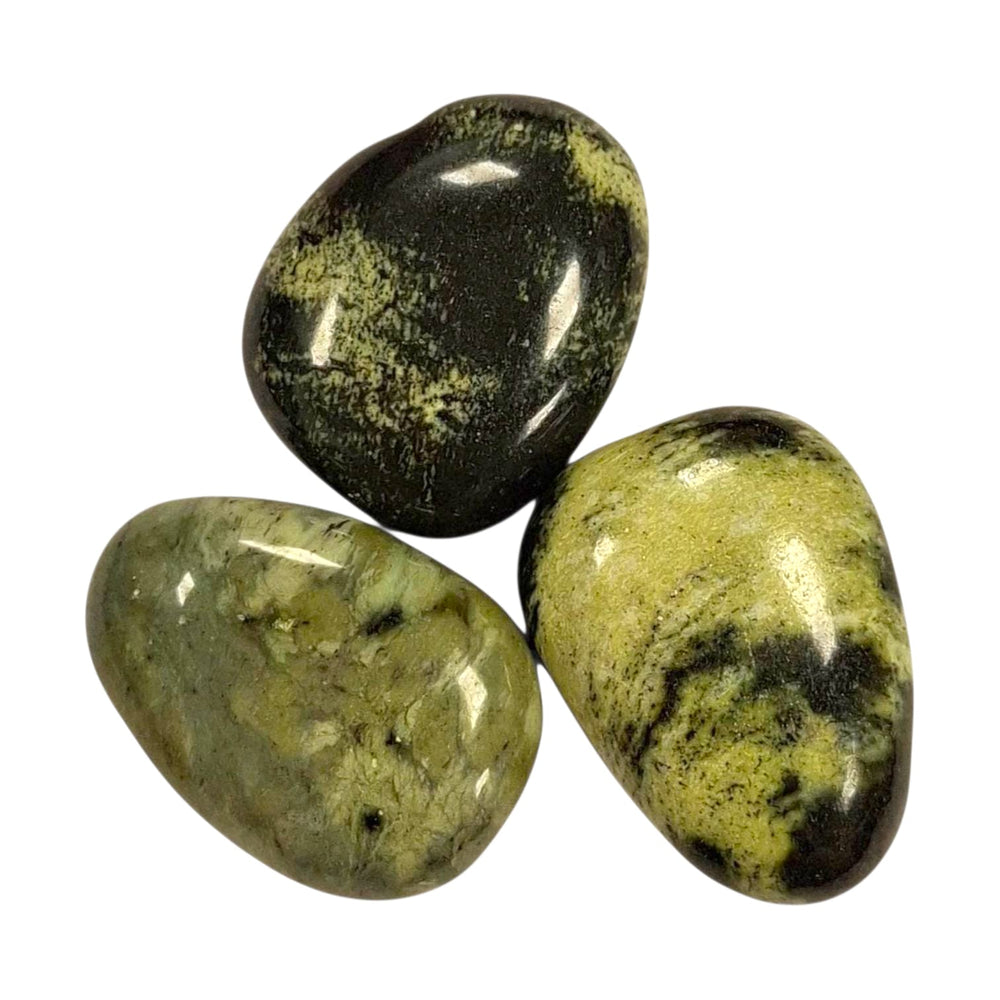 Cheetah Jade drilled tumble stone pendant on a black cord – earthy spotted crystal for courage, vitality and emotional balance