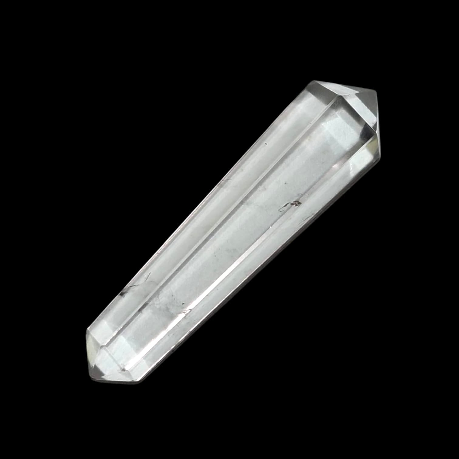 GeoFossils Crystal Quartz Vogel 6-Sided 50mm, a precision-cut energy tool for clarity, healing, and spiritual alignment