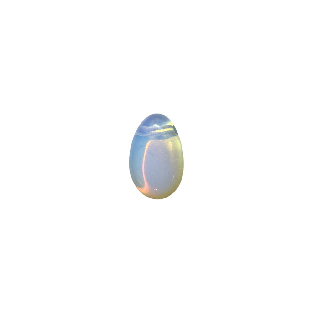 Polished Opalite drilled tumble stone – high-quality man-made crystal ideal for jewellery making or metaphysical use