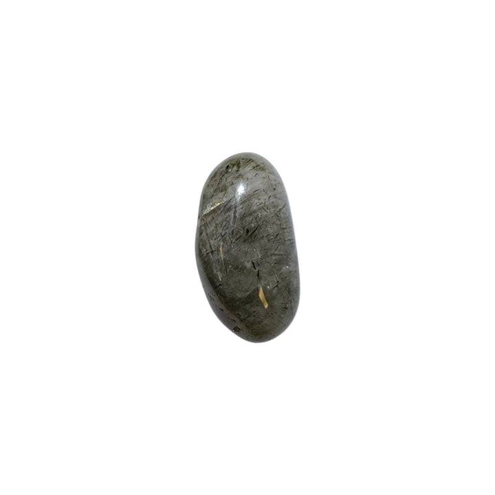 Natural Phantom Quartz drilled tumble stone – high-quality polished crystal ideal for energy work, meditation, or jewellery making