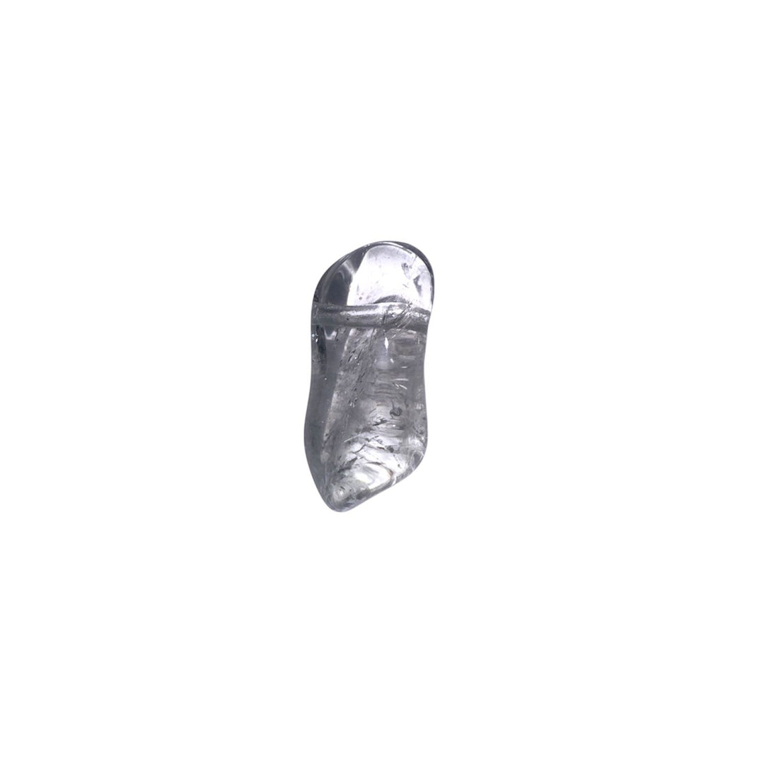 Polished Prasiolite tumble stone with drill hole – perfect for crystal healing, wire wrapping, or crafting calming gemstone pendants