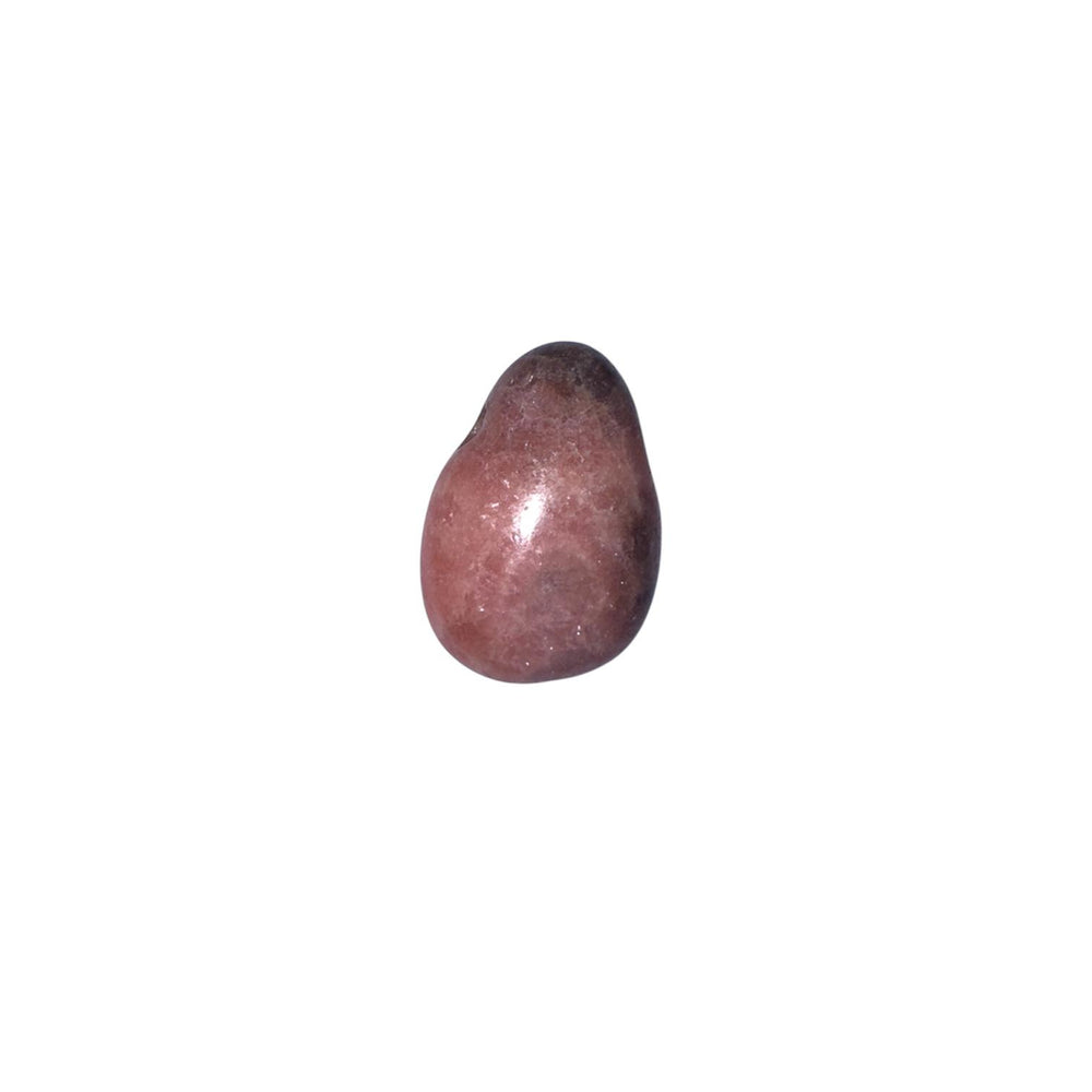GeoFossils Rhodochrosite Drilled Tumble Stone – pink banded crystal with horizontal drill hole for self-love, emotional healing and inner child work