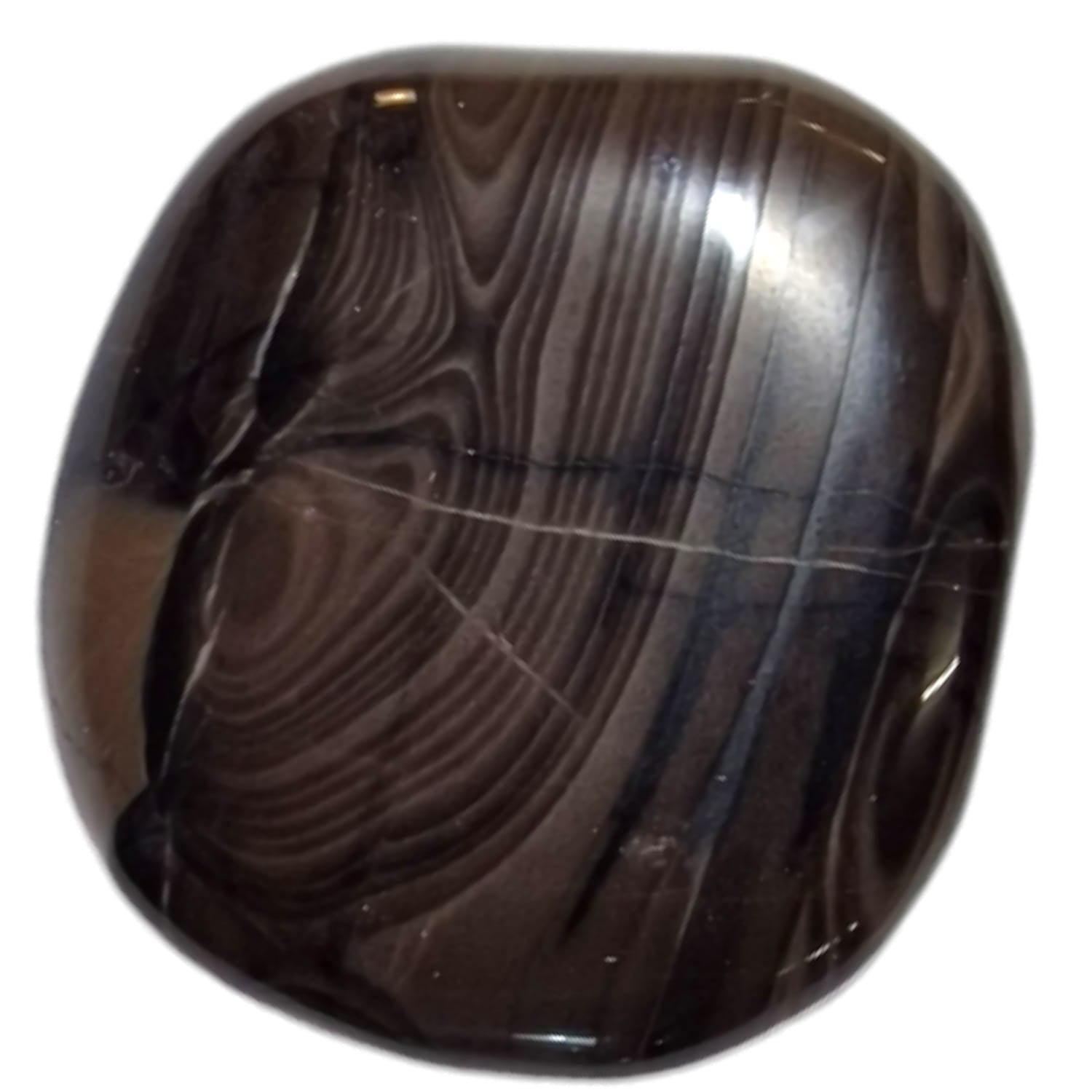 GeoFossils Flint Medium Oval, a dense grounding crystal for protection, focus, and resilience.