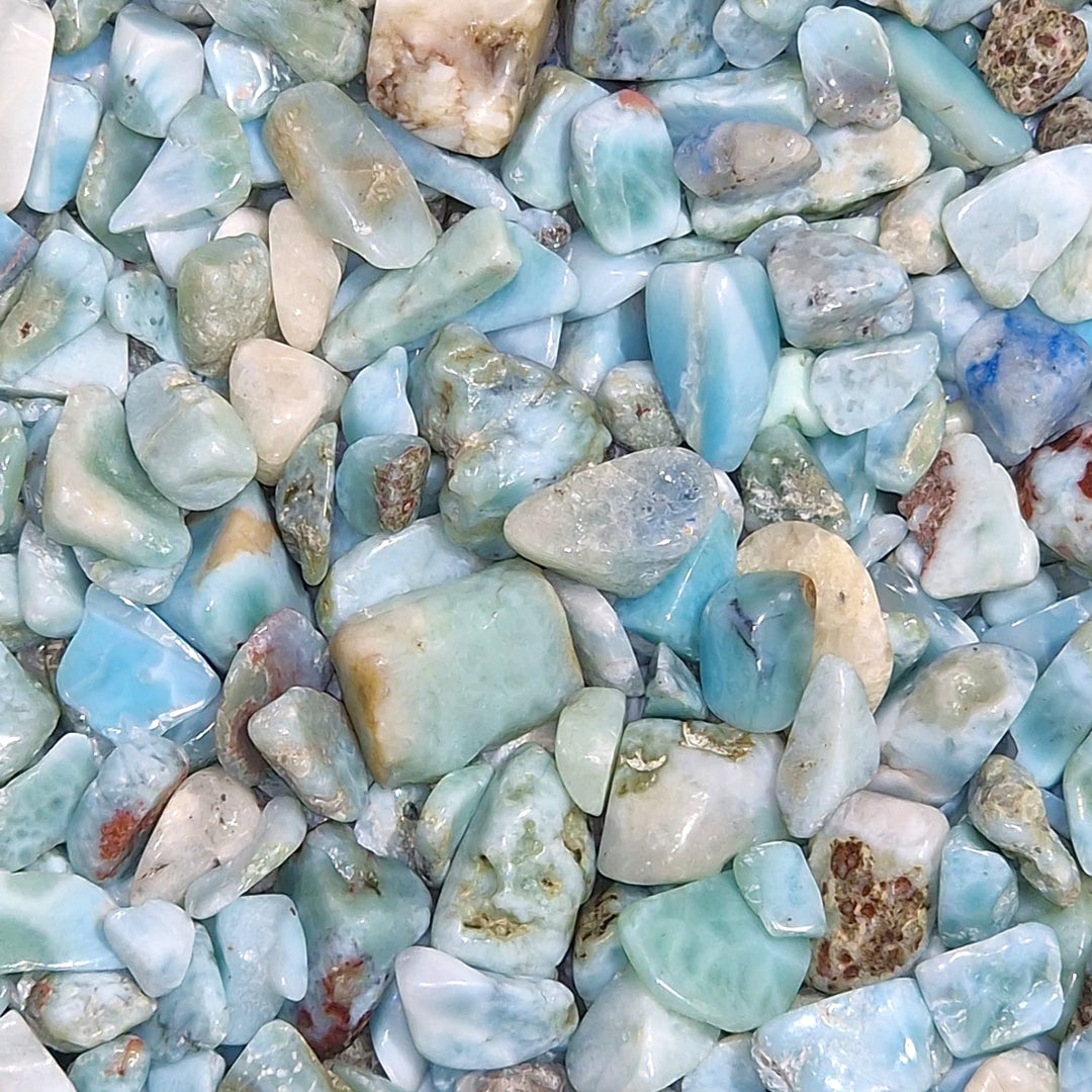 Larimar Mini Gem Chips – Surf the Waves of Calm and Clarity