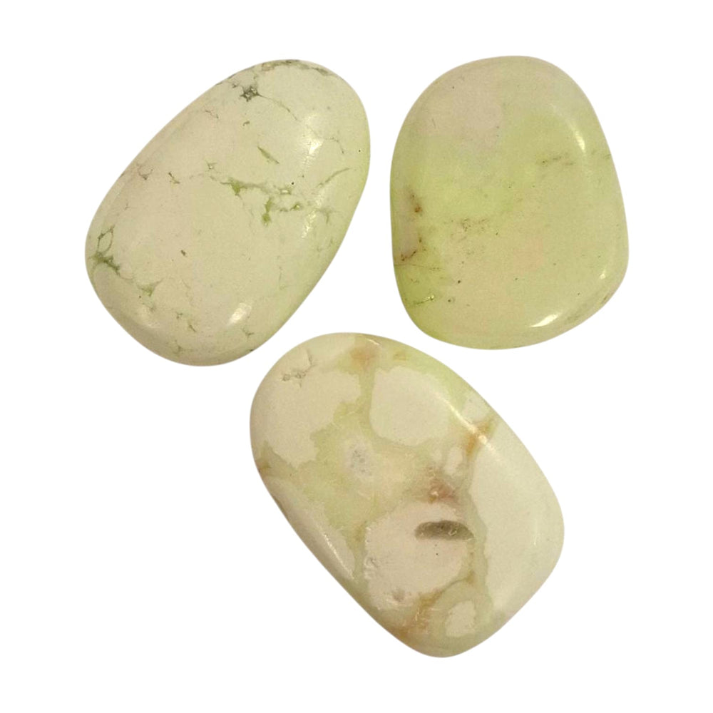 Lemon Chrysoprase drilled tumble stone pendant on a black cord – uplifting yellow-green crystal for joy, emotional detox and clarity