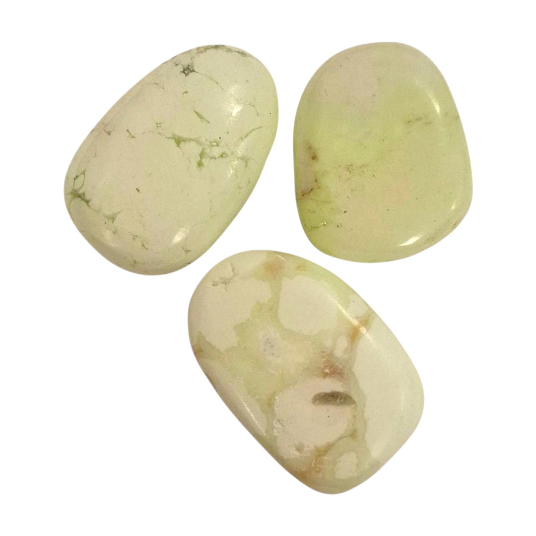 Lemon Chrysoprase drilled tumble stone pendant on a black cord – uplifting yellow-green crystal for joy, emotional detox and clarity